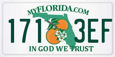 FL license plate 1713EF