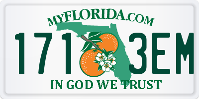 FL license plate 1713EM