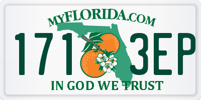 FL license plate 1713EP