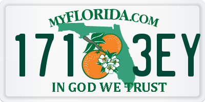 FL license plate 1713EY