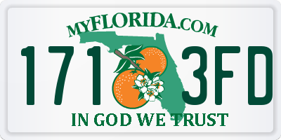 FL license plate 1713FD