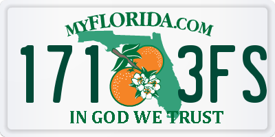 FL license plate 1713FS