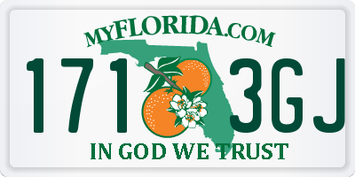 FL license plate 1713GJ