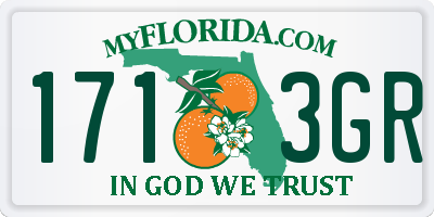 FL license plate 1713GR