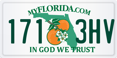 FL license plate 1713HV