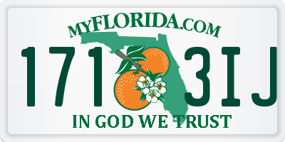 FL license plate 1713IJ