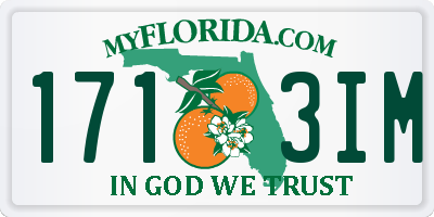 FL license plate 1713IM