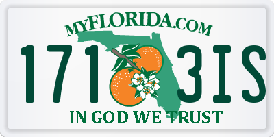 FL license plate 1713IS