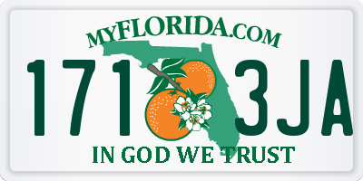 FL license plate 1713JA