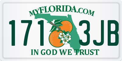 FL license plate 1713JB