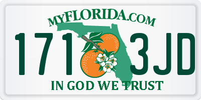 FL license plate 1713JD