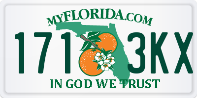 FL license plate 1713KX