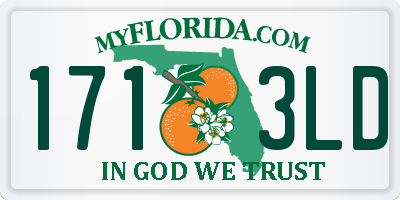 FL license plate 1713LD