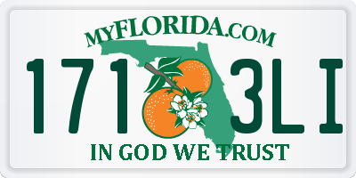 FL license plate 1713LI