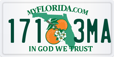 FL license plate 1713MA
