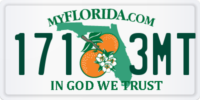 FL license plate 1713MT