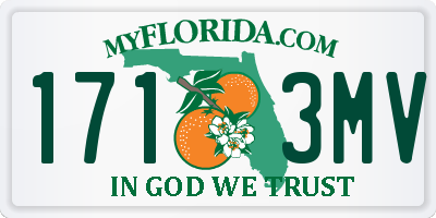FL license plate 1713MV