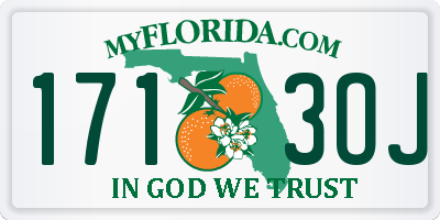 FL license plate 1713OJ