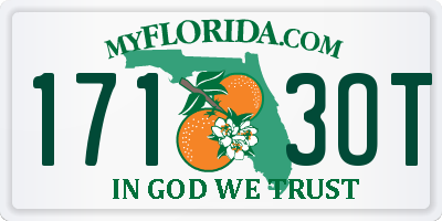 FL license plate 1713OT