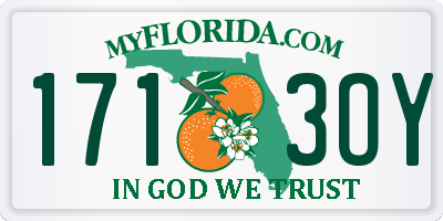 FL license plate 1713OY