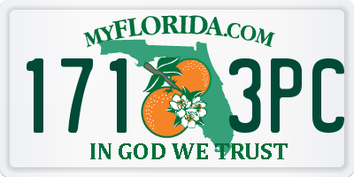 FL license plate 1713PC