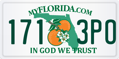 FL license plate 1713PO