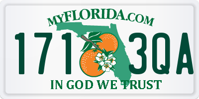 FL license plate 1713QA