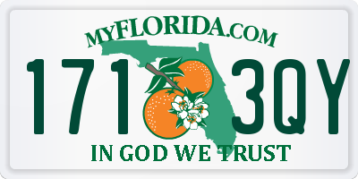 FL license plate 1713QY
