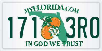 FL license plate 1713RO