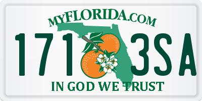 FL license plate 1713SA