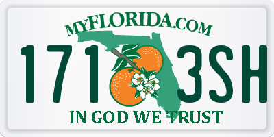 FL license plate 1713SH