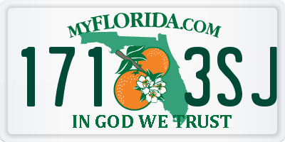 FL license plate 1713SJ