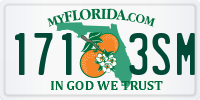 FL license plate 1713SM