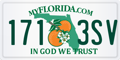 FL license plate 1713SV
