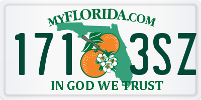 FL license plate 1713SZ