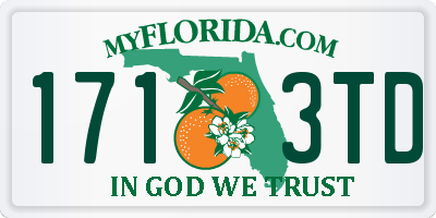 FL license plate 1713TD