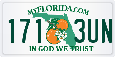 FL license plate 1713UN