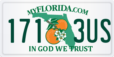 FL license plate 1713US