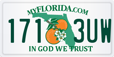 FL license plate 1713UW