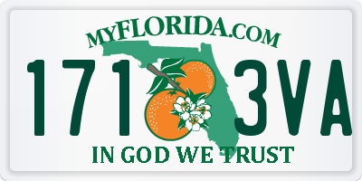 FL license plate 1713VA