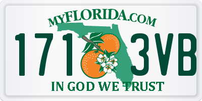 FL license plate 1713VB