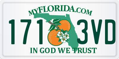 FL license plate 1713VD