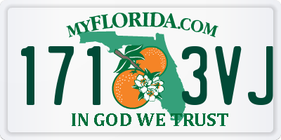 FL license plate 1713VJ