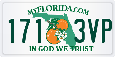 FL license plate 1713VP