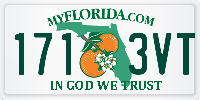 FL license plate 1713VT