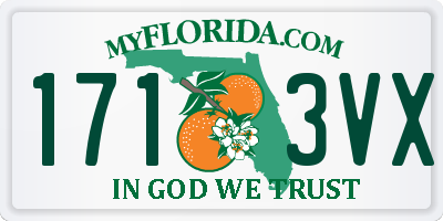 FL license plate 1713VX
