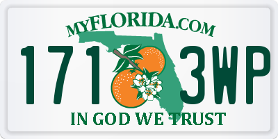 FL license plate 1713WP