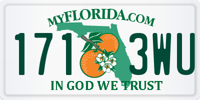 FL license plate 1713WU