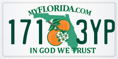 FL license plate 1713YP