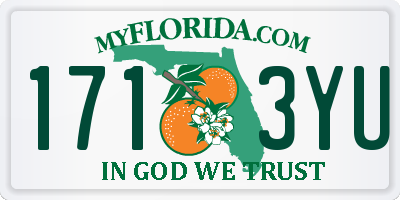FL license plate 1713YU